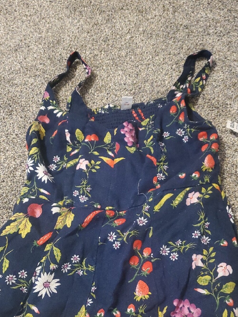 Old Navy Navy Floral Midi Dress - Picture 2 of 3